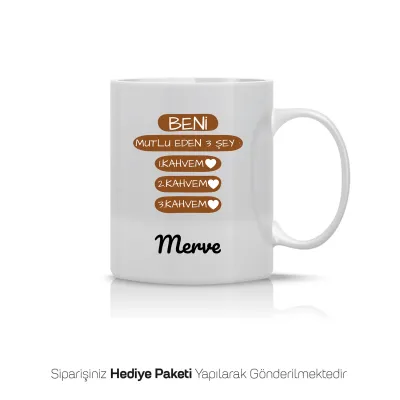 Kahve Bağımlısı Temalı Kişiye Özel Kupa Bardak