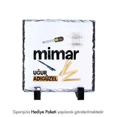 Mimara Özel İsim Baskılı Doğal Taş
