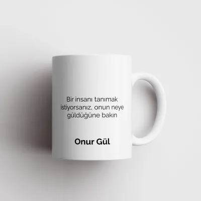 Mesaj İçerikli Kişiye Özel Kupa Bardak