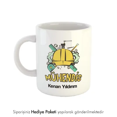 Mühendise Özel İsimli Hediye Kupa