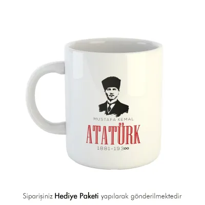 Mustafa Kemal Atatürk Temalı Kupa Bardak