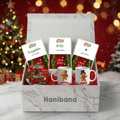 Mutlu Yıllar 2li Kupa ve Çikolata Kutusu