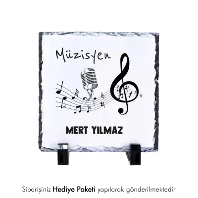 Müzisyene Özel İsim Baskılı Doğal Taş