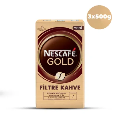 Nescafe Gold Filtre Kahve 3x500g