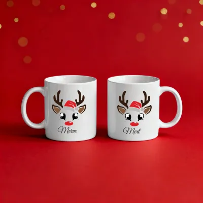 2li Noel Geyiği Temalı İsimli Kupa