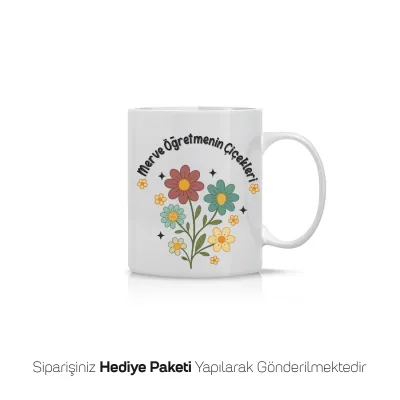 Öğretmenler Gününe Özel İsimli Kupa Bardak