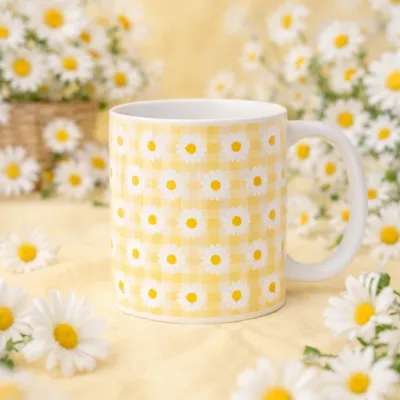 Papatya Desenli Kupa