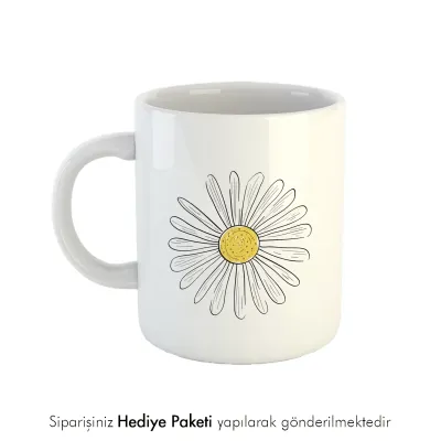 Papatya Tasarımlı Kahve Kupası