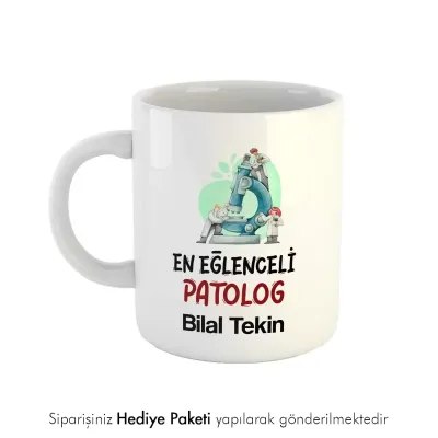Patolog Tasarımlı İsme Özel Hediye Kupa