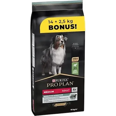 Pro Plan Sensitive Digestion Medium Kuzu Etli 14 + 2.5 kg Yetişkin Köpek Maması