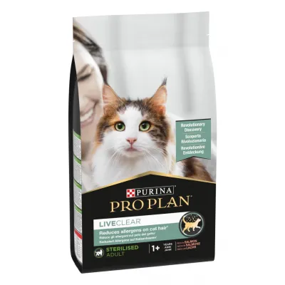 Pro Plan LiveClear Alerjen Azaltan Somonlu 1.4 kg Kısırlaştırılmış Yetişkin Kedi Maması