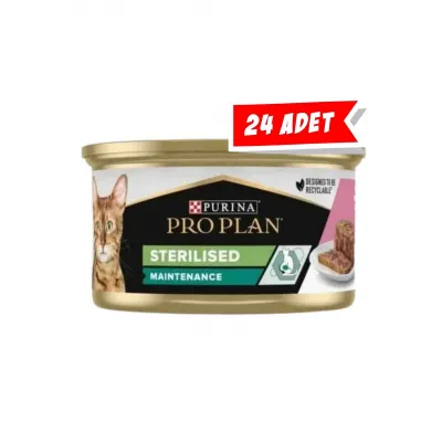 Pro Plan Sterilised Ton Balıklı ve Somonlu 85 gr 24lü Kısırlaştırılmış Yetişkin Konserve Kedi Maması