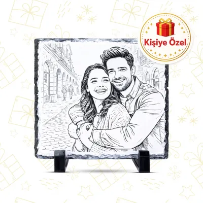 Kişiye Özel Line Art Doğal Taş