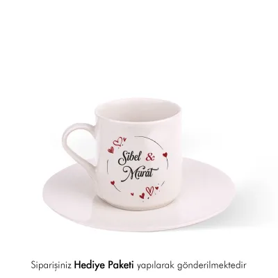 Sevgiliye Özel Hediye İsimli Beyaz Fincan