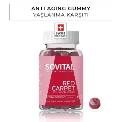 Sovital Red Carpet Yaşlanma Karşıtı Collagen Boost 60 Kapsül