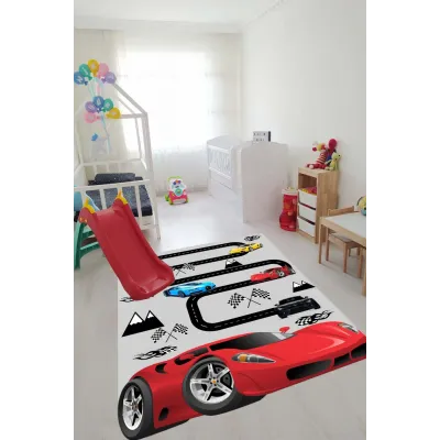 Yarışçıların Yolu Çocuk Odası Halısı