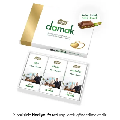 Yeni İş Hediyesi Fotoğraflı Nestlé Damak Çikolata Paketi