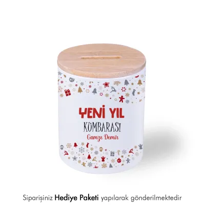 İsim Baskılı Yılbaşı Hediyesi Kumbara