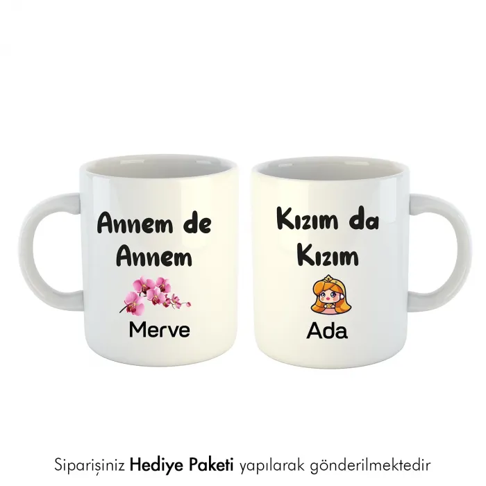 2Li Annem De Annem Kızım Da Kızım Kişiye Özel Kupa Bardak