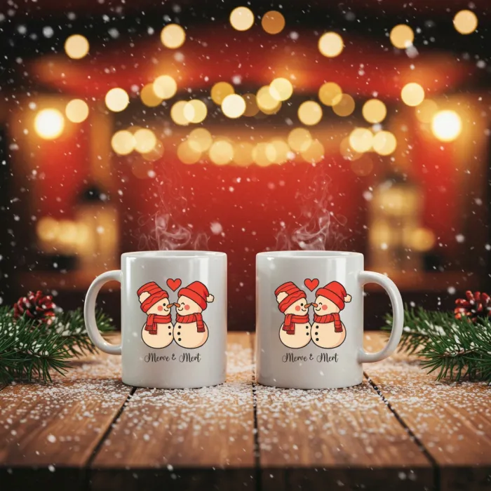 2li Kişiye Özel Noel Çifti Kupası