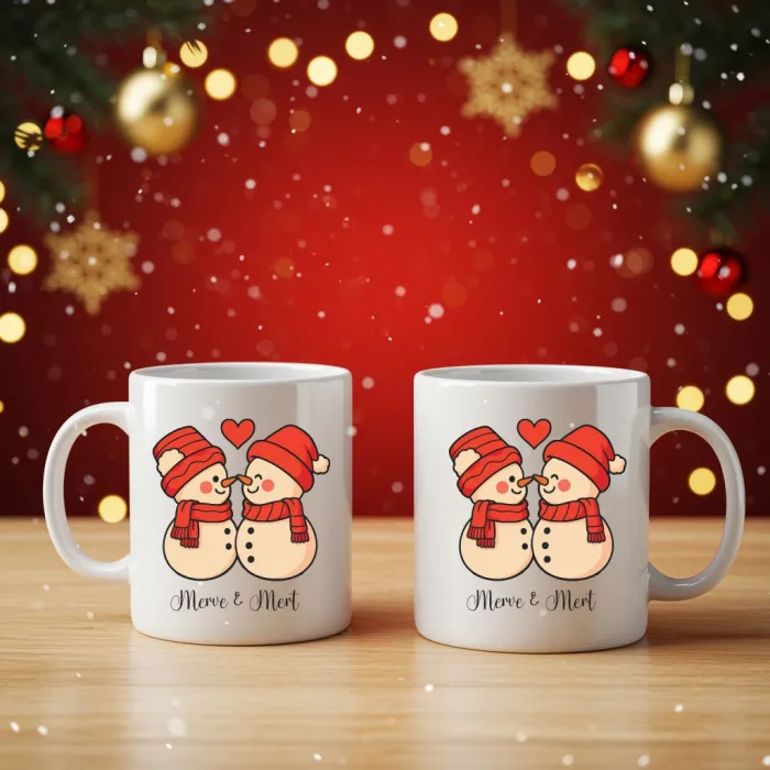 2li Kişiye Özel Noel Çifti Kupası