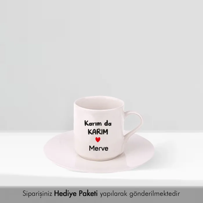 2’Li Beyaz İsim ve Tarihli Aşk Fincanı Seti (Çikolata HEDİYELİ)