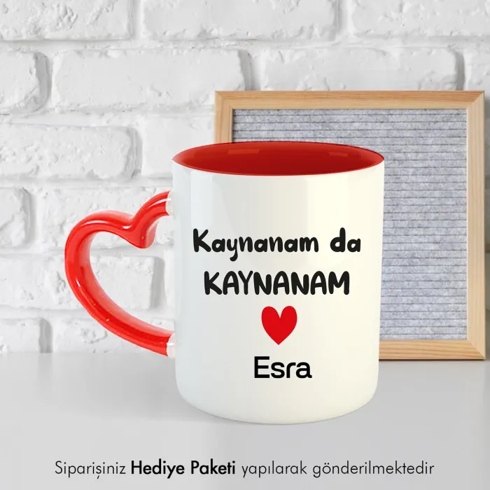 2’Li Kalpli Kupa Kişiye Özel İsimli Kaynanam Da Kaynanam Gelinim De Gelinim