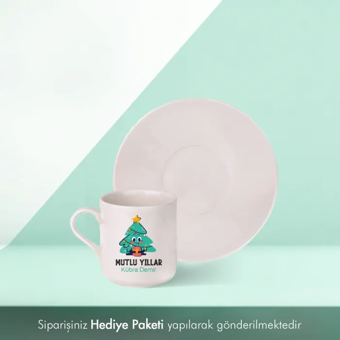 Beyaz Fincan Kişiye Özel İsimli Komşum Da Komşum