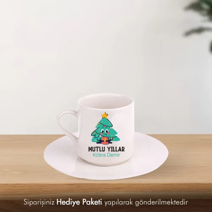 Beyaz Fincan Kişiye Özel İsimli Komşum Da Komşum