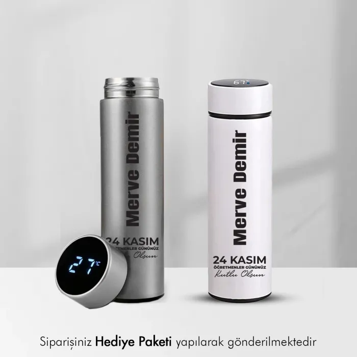 Öğretmenler Gününe Özel Kişiye İsimli Termos