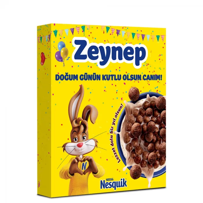 Kişiye Özel İsimli Doğum Günü Nesquik Kutusu
