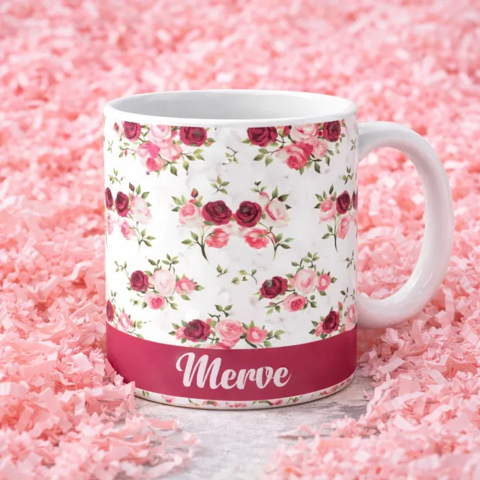 Çiçek Bahçesi Temalı İsimli Kupa