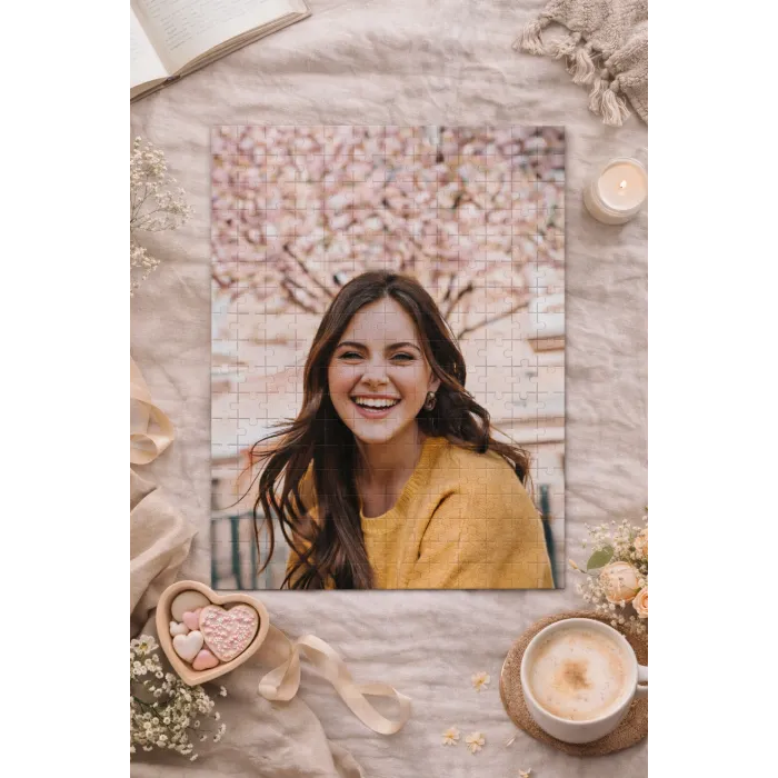 8 Mart Kadınlar Günü Kişiye Özel Fotoğraflı A4 99 Parça Puzzle Hediye