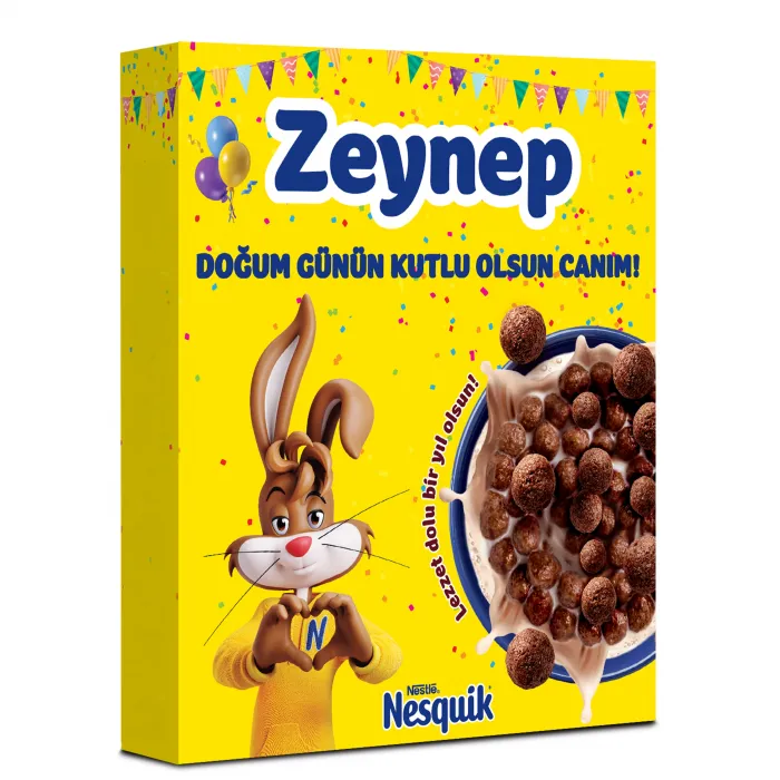 Kişiye Özel İsimli Doğum Günü Nesquik Kutusu