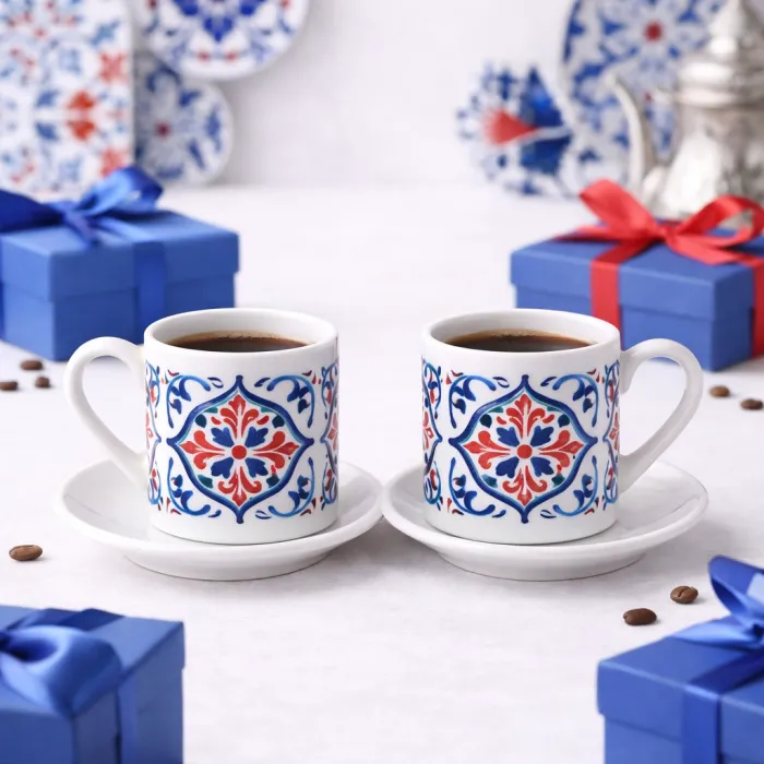 Çini Desenli 2’li Fincan Setİ