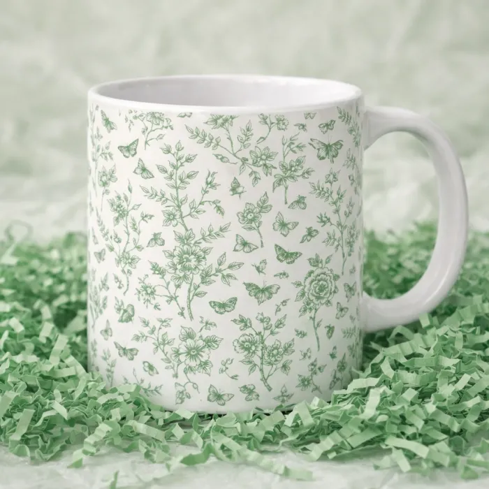 Vintage Botanik Desenli Kupa