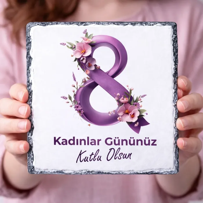 Kişiye Özel 8 Mart Kadınlar Günü Dekoratif Doğal Taş
