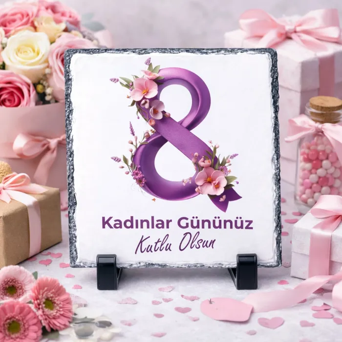 Kişiye Özel 8 Mart Kadınlar Günü Dekoratif Doğal Taş