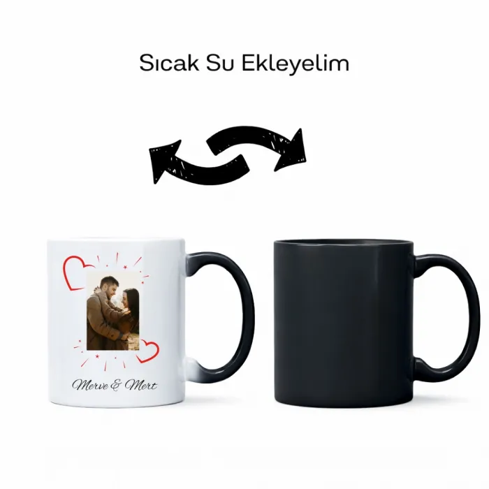 Kişiye Özel Sihirli Kupa ve Fotoğraflı Çikolata Hediye Kutusu