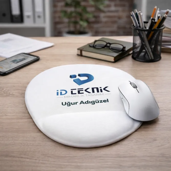 Firmalara Özel Logolu Oval Bileklikli Mouse Pad