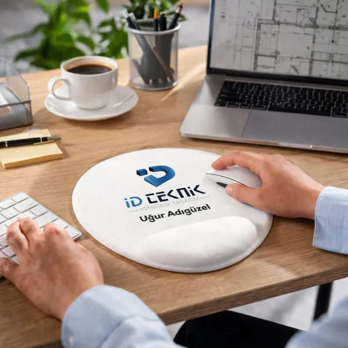 Firmalara Özel Logolu Oval Bileklikli Mouse Pad