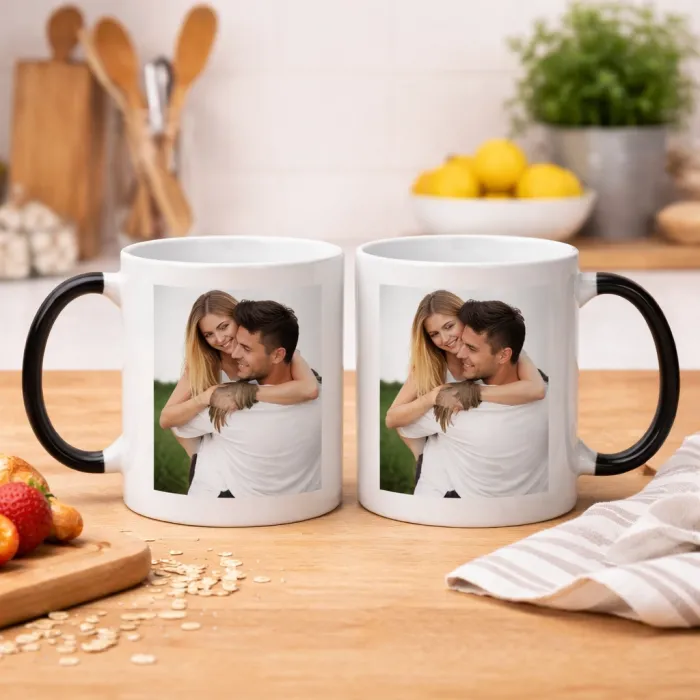 2li Kişiye Özel Fotoğraflı Kupa Seti