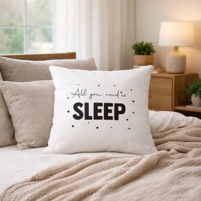 All You Need Is Sleep Tasarım Baskılı Yastık