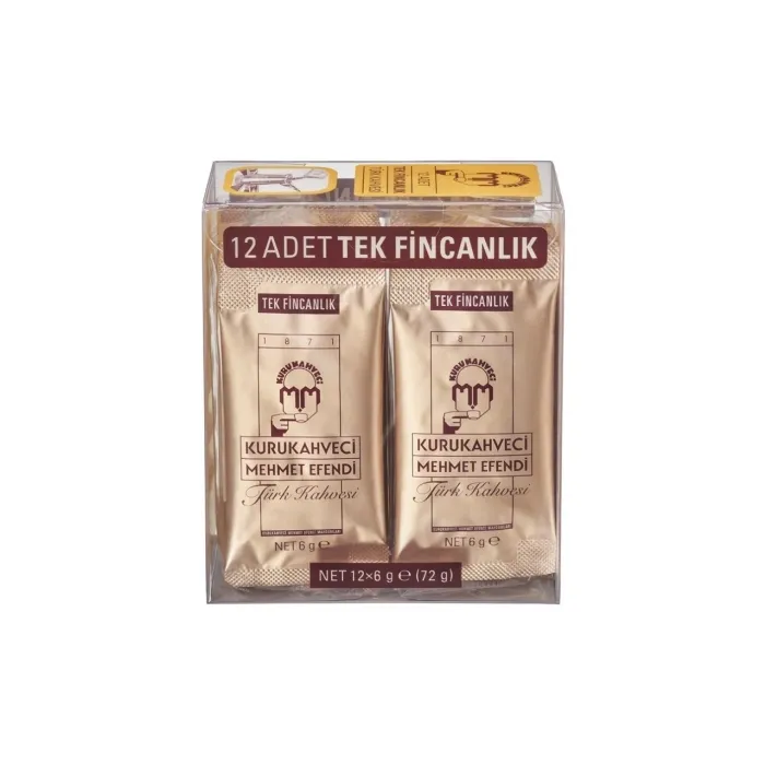 Kurukahveci Mehmet Efendi Tek İçimlik Türk Kahvesi 144’lü Paket (6 gr)