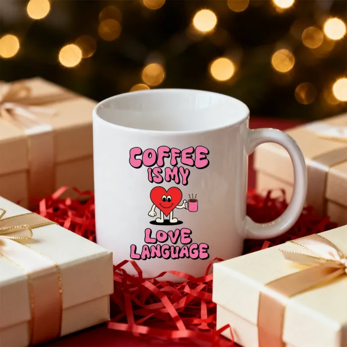 Coffee Is My Love Language Temalı Kupa