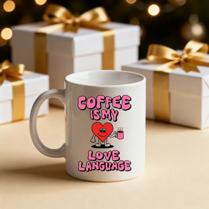 Coffee Is My Love Language Temalı Kupa