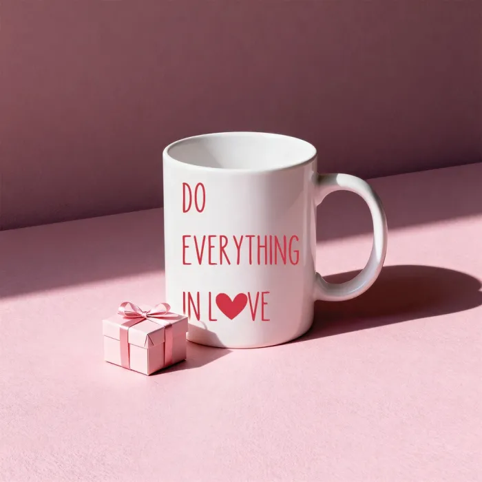 Sevgiyle Yap Temalı Kupa Bardak