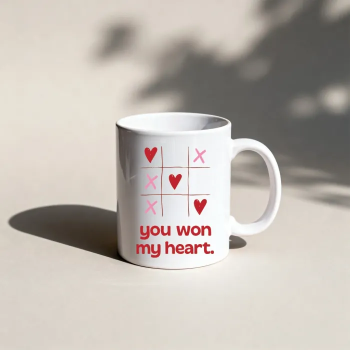 Kalbimi Kazandın Temalı Kupa Bardak