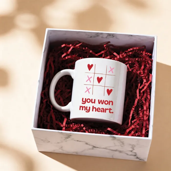 Kalbimi Kazandın Temalı Kupa Bardak