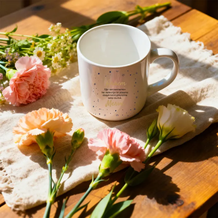Annem Yazılı Kişiye Özel İsimli Kupa Bardak
